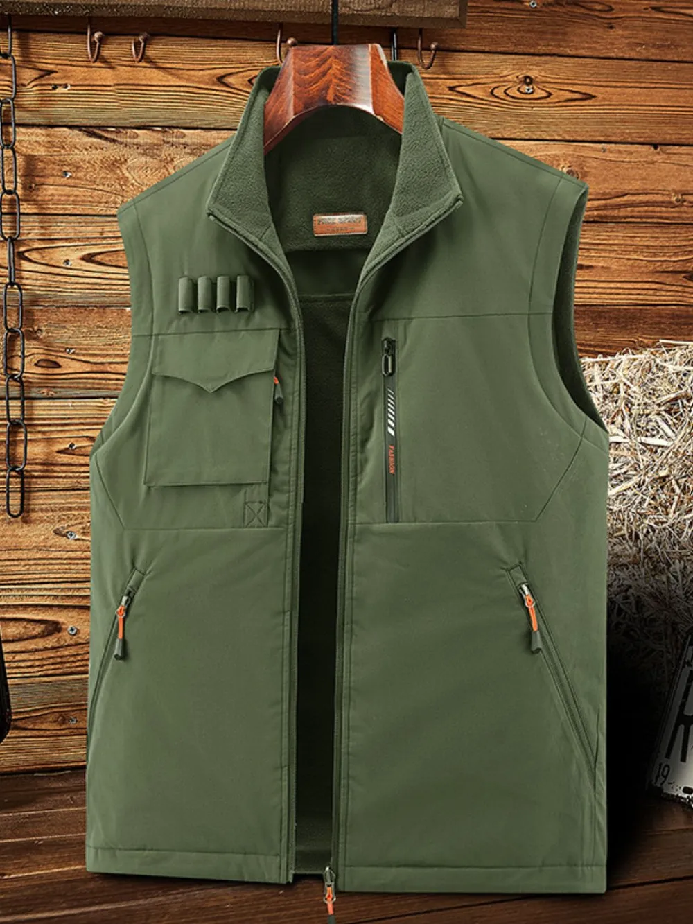 Men's Plus Size Zip Up Vest, image 2