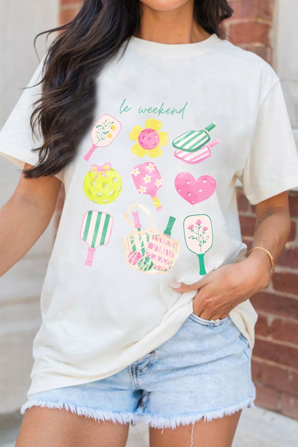 Graphic Round Neck Short Sleeve T-Shirt, image 5