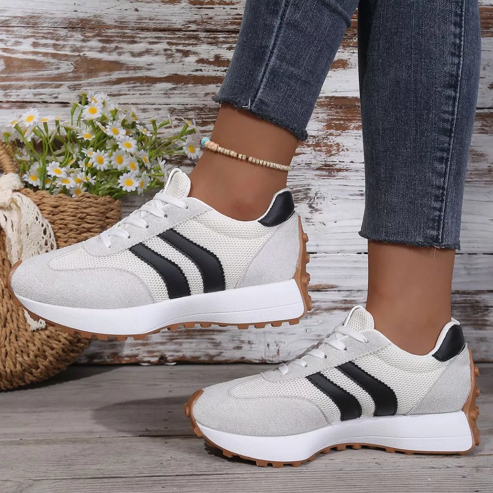 Lace Up Round Toe Sneakers, image 5