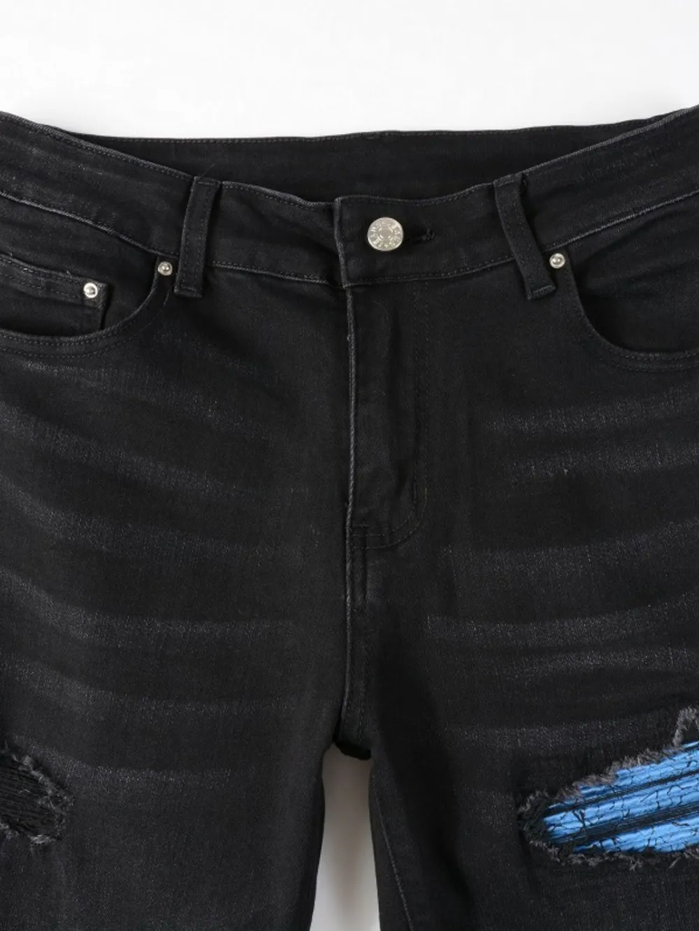 Men's Distressed Skinny Jeans, image 5