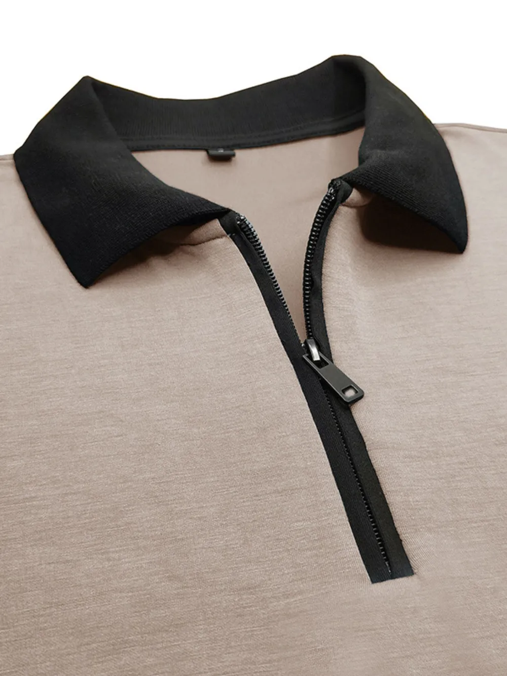 Men's Classic Long Sleeve Contrast Collar Polo Shirt, image 6