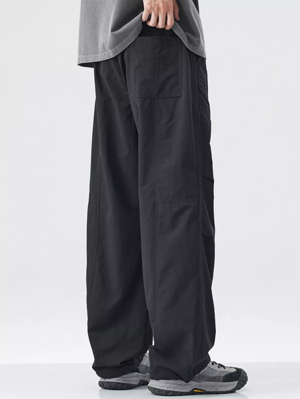 Men's Loose-Fit Drawstring Wide Leg Pants, image 7