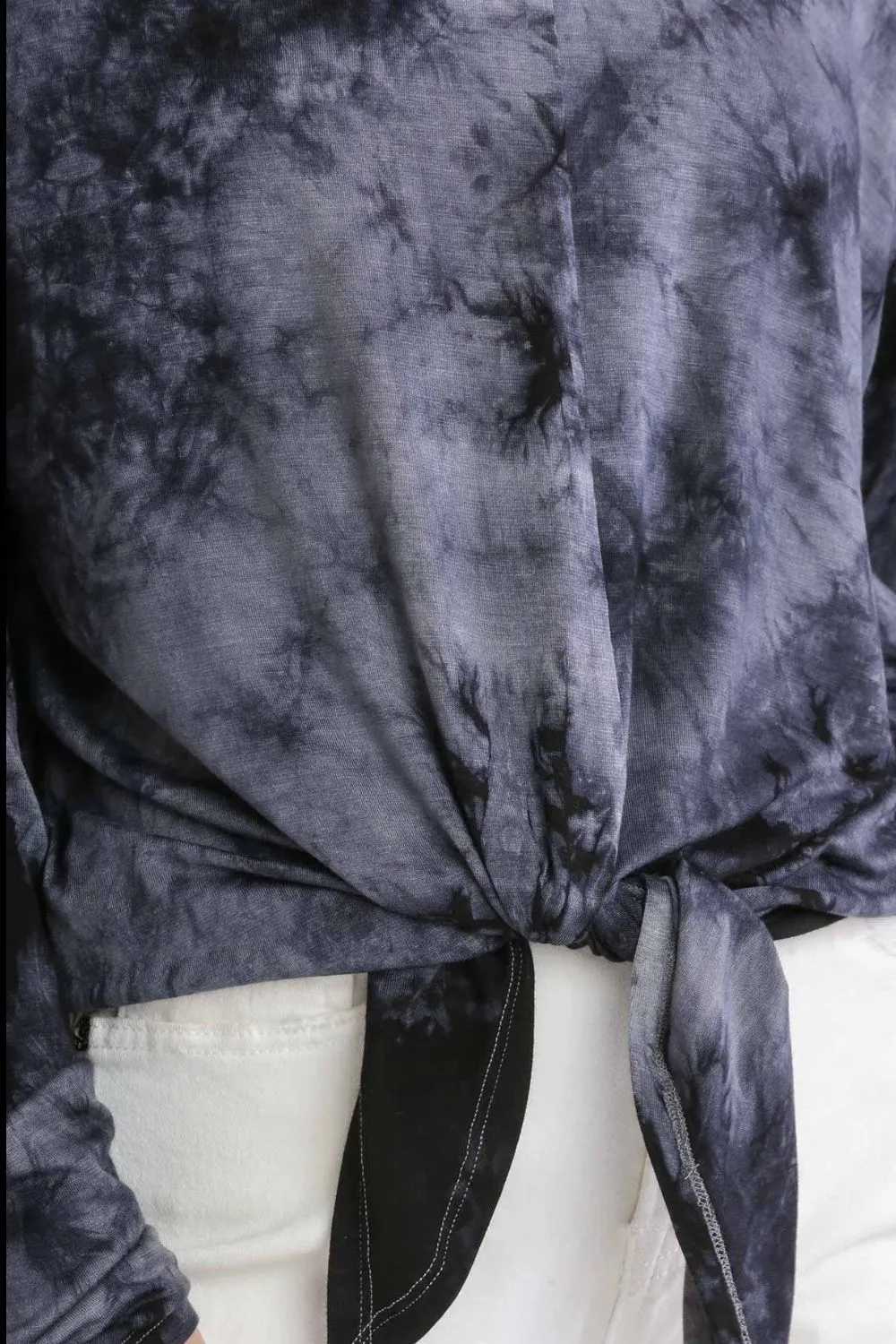 Full Size Tie Dye Lightweight Long Sleeve Top Plus Size, image 3