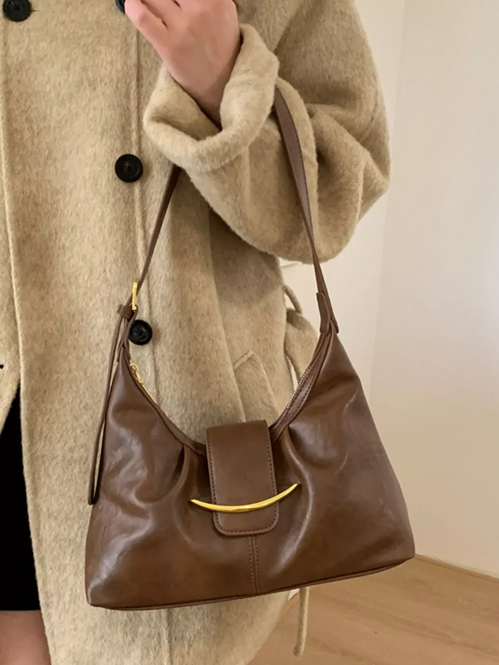 Buckle Adjustable Strap Crossbody Bag, image 5