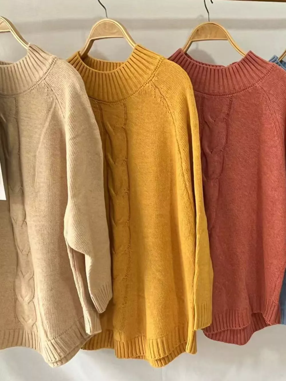 Cable-Knit Long Sleeve Sweater, image 11