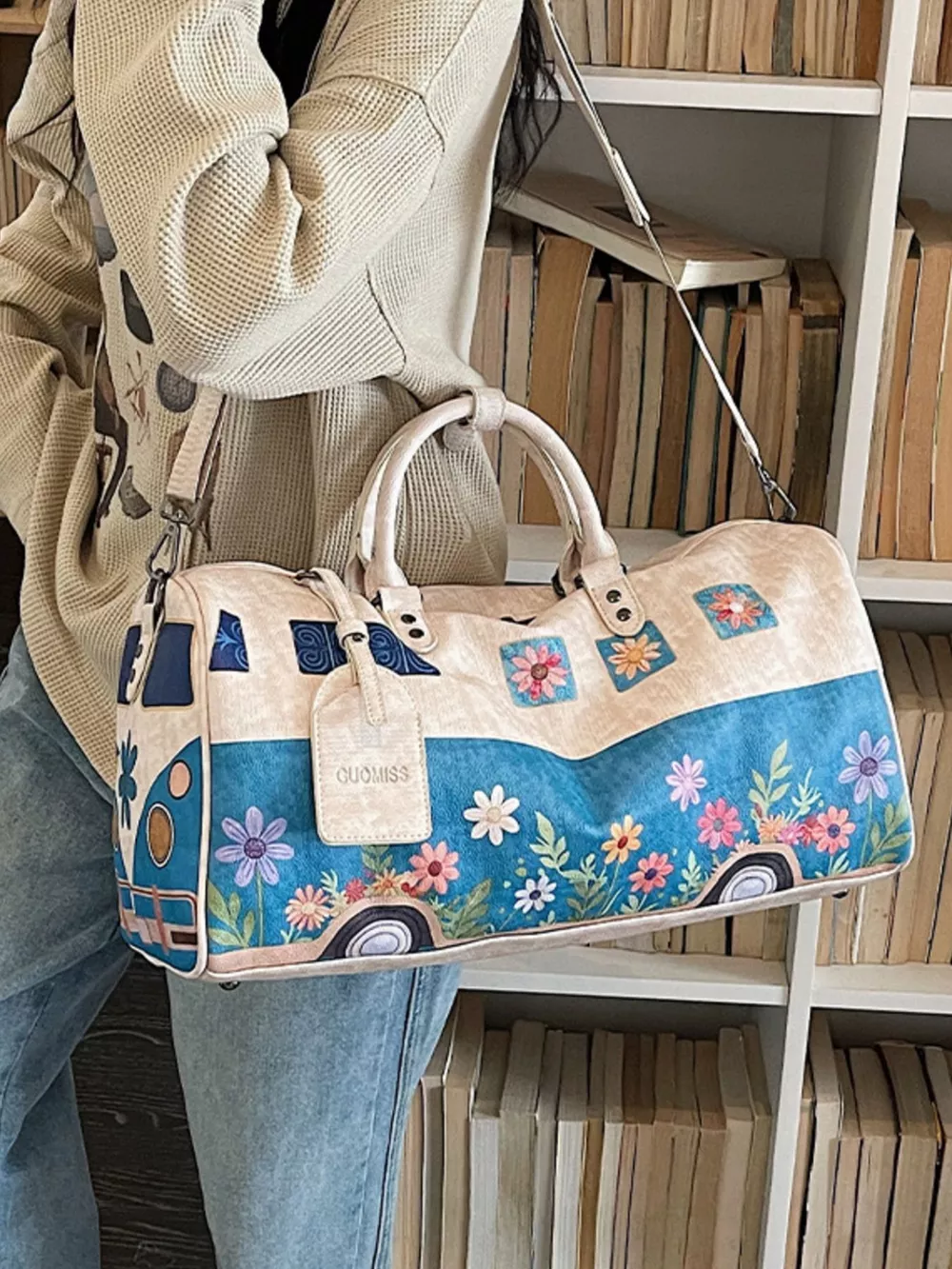 Floral Print Duffel Bag, image 11