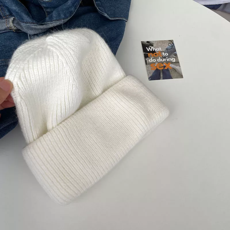 Warm Knitted Cuffed Beanie Hat, image 2