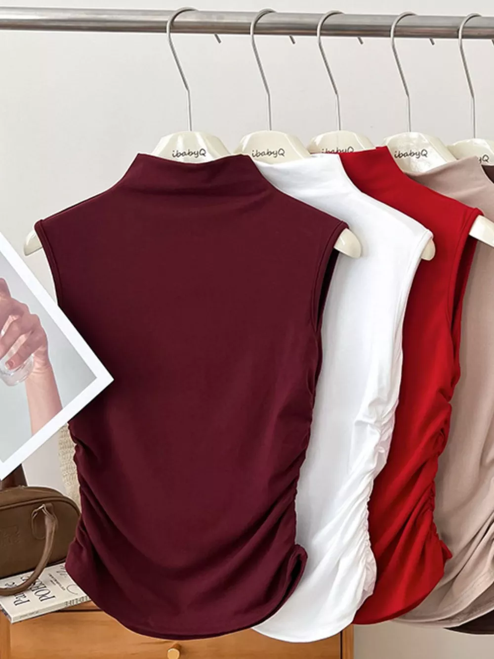 Ruched Mock Neck Tank, image 14