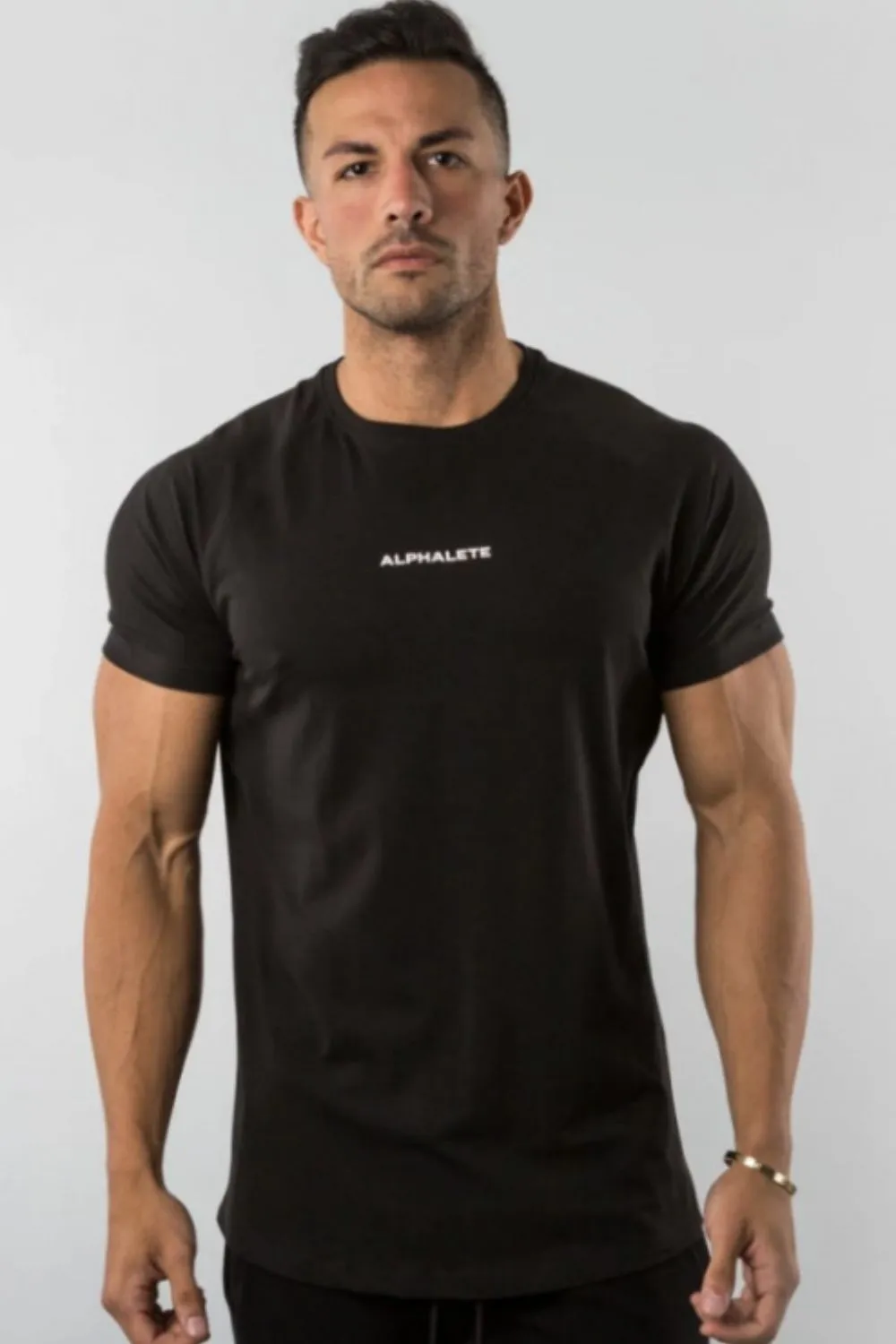 Men's Plus Size Letter Round Neck Short Sleeve T-Shirt