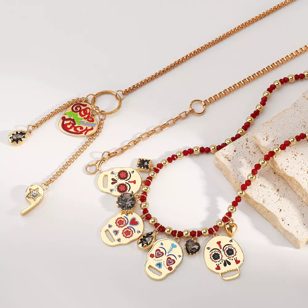 18K Gold-Plated Halloween Charm Necklace, image 7