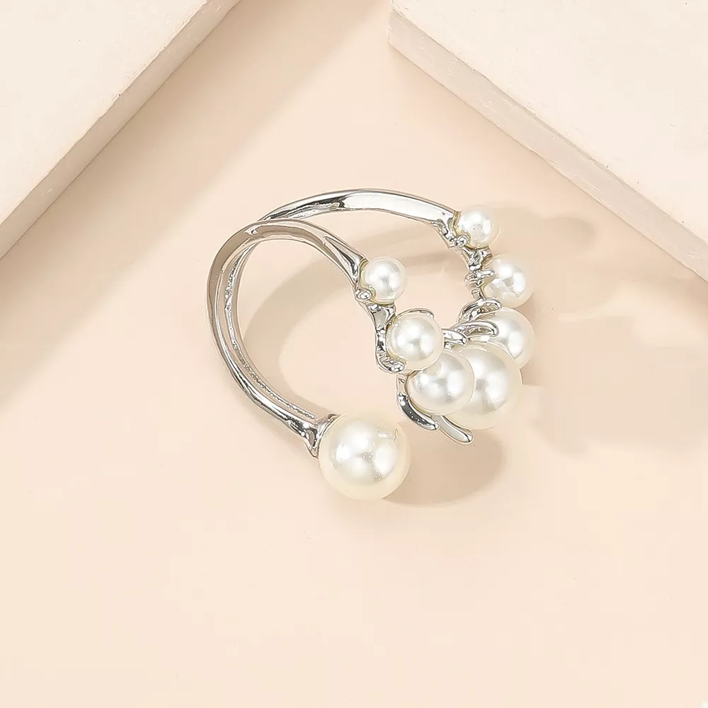 Alloy Pearl Open Ring, image 3