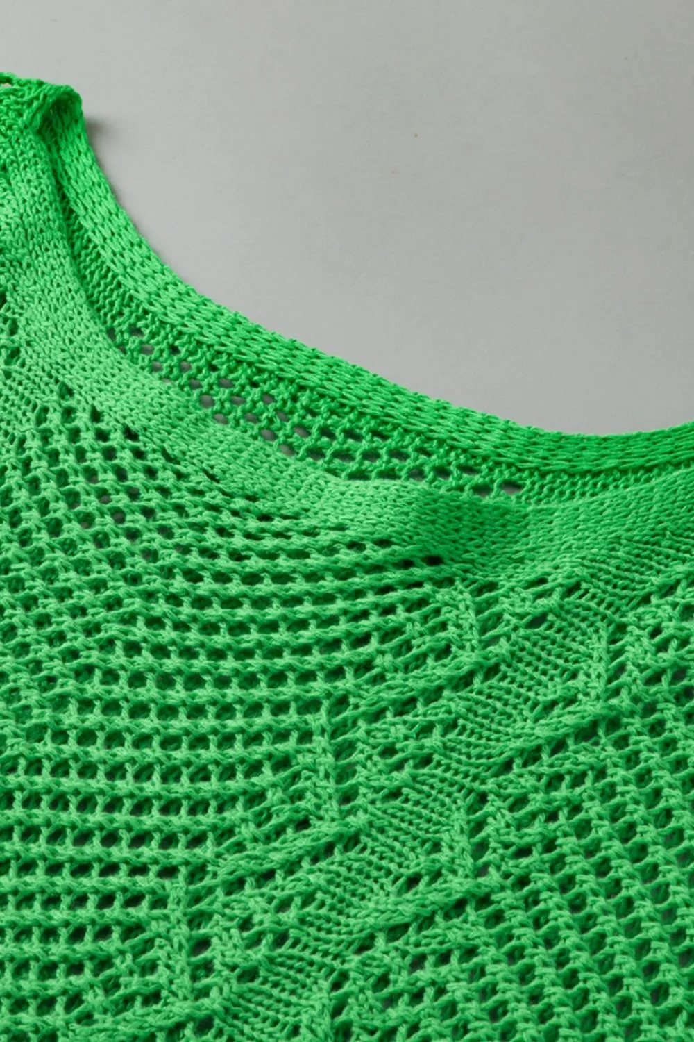 Scallop Edge Half Sleeve Pointelle Knit Top, image 16