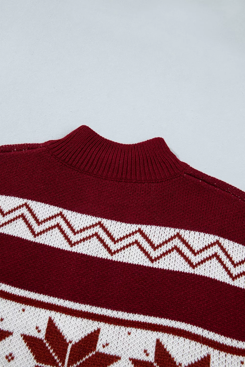 Geometric Pattern Zip-Up Knit Long Sleeve Regular Fit Cardigan, image 8