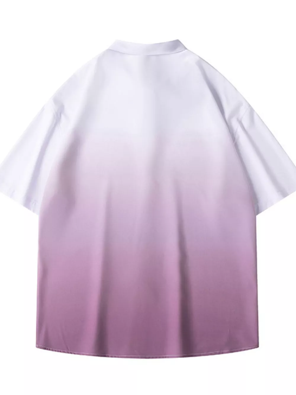 Men's Plus Size Gradient Color Short Sleeve Shirt, image 4