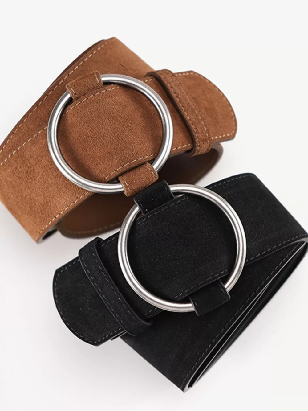 Wide Waist Belt with Circle Buckle, image 2