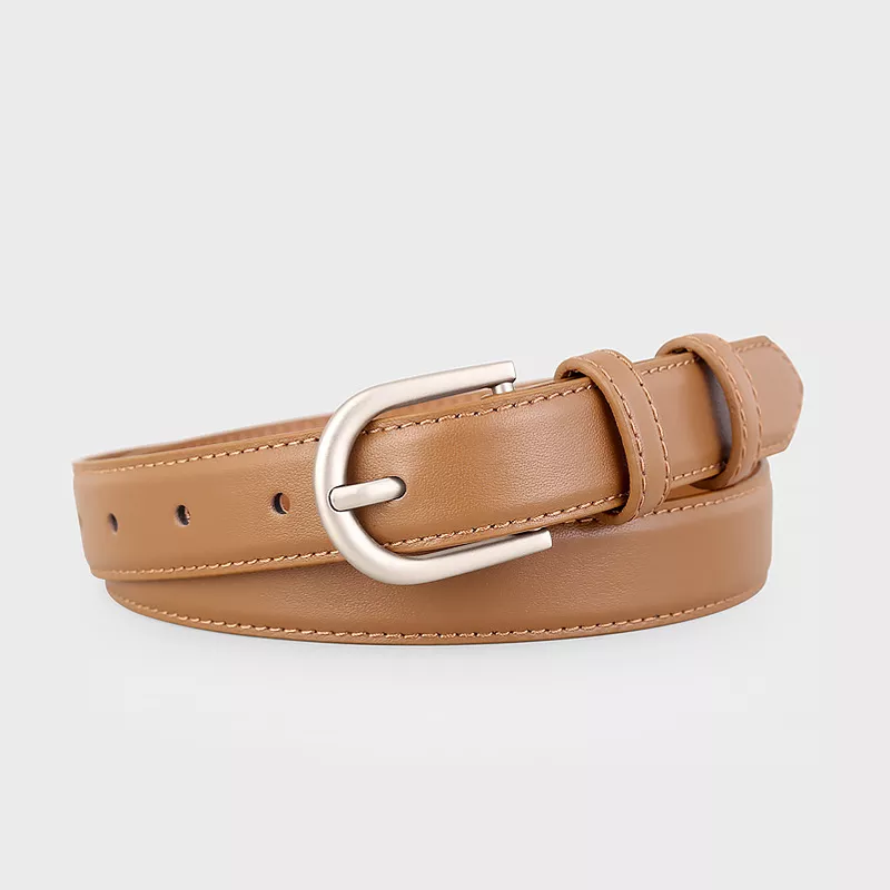 Leather Belt with Silver Buckle, image 4