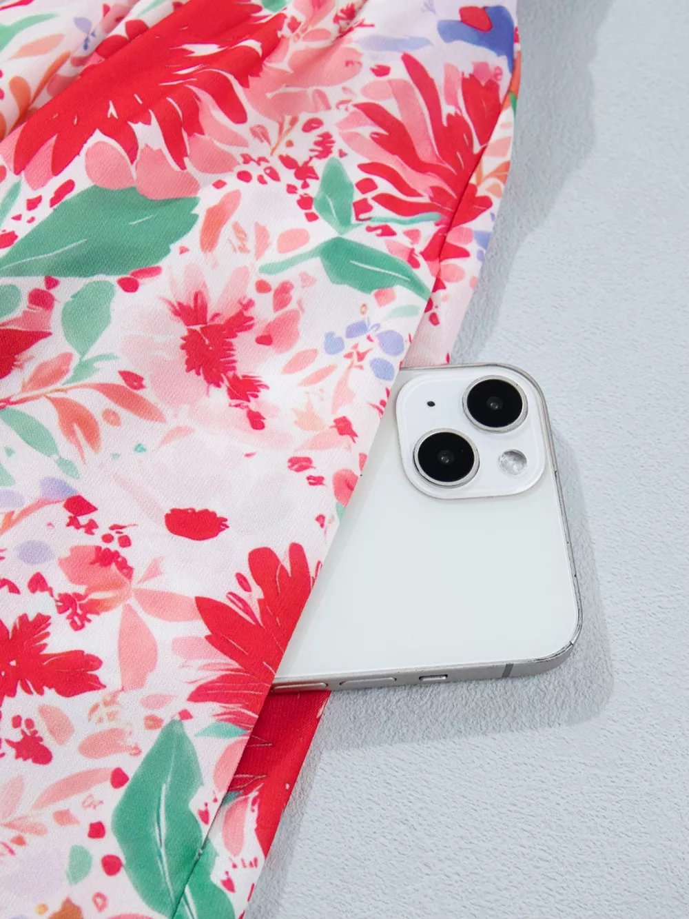 Floral Print Tie-Shoulder Midi Dress, image 8