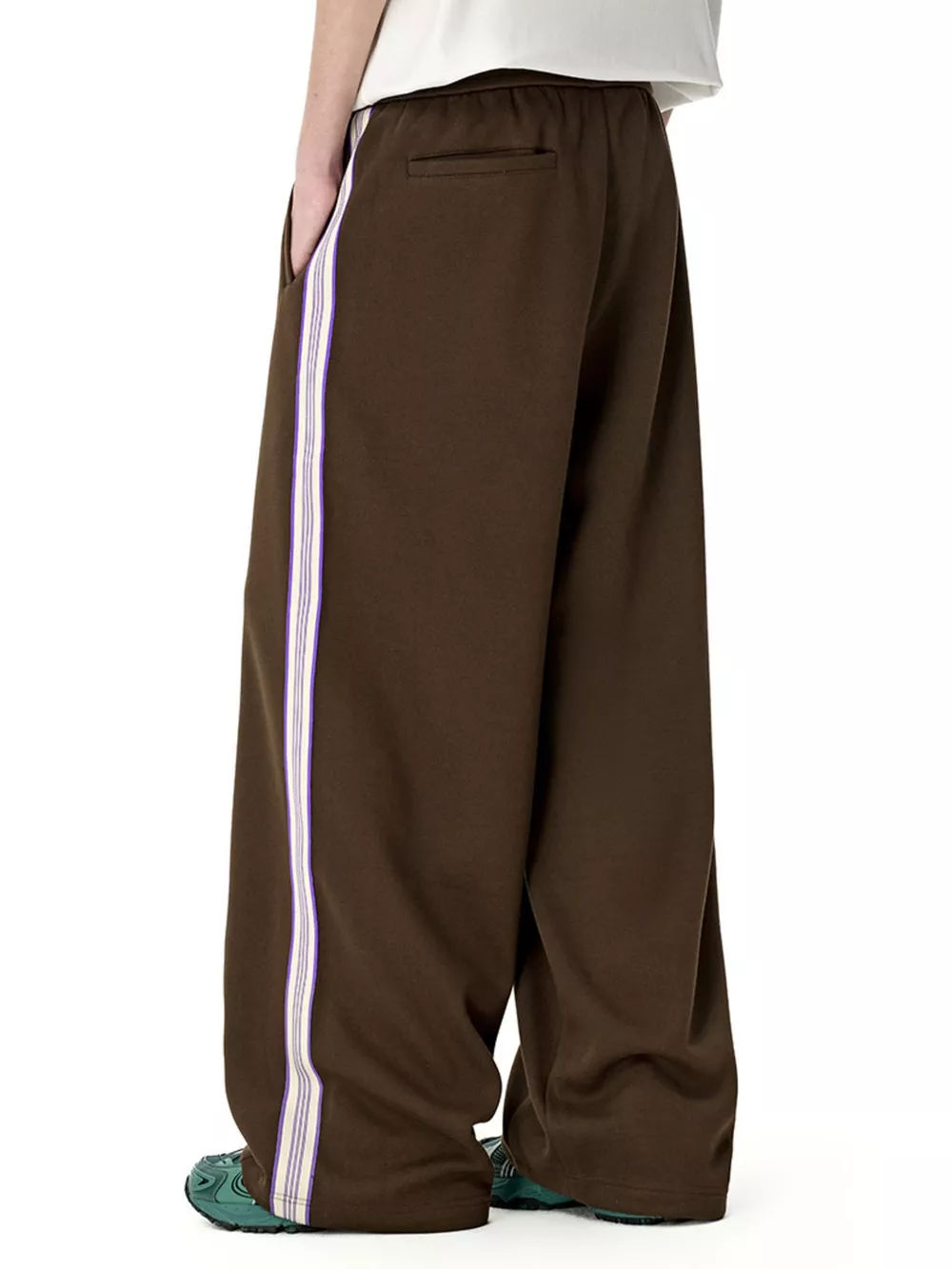 Men's Side Striped Wide Leg Pants, image 4