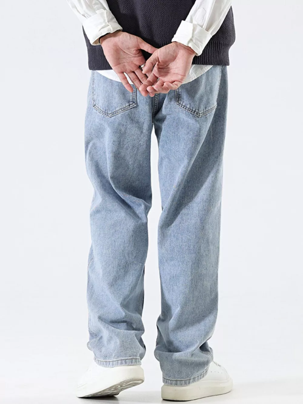 Men's Relaxed Fit Wide Leg Jeans, image 6