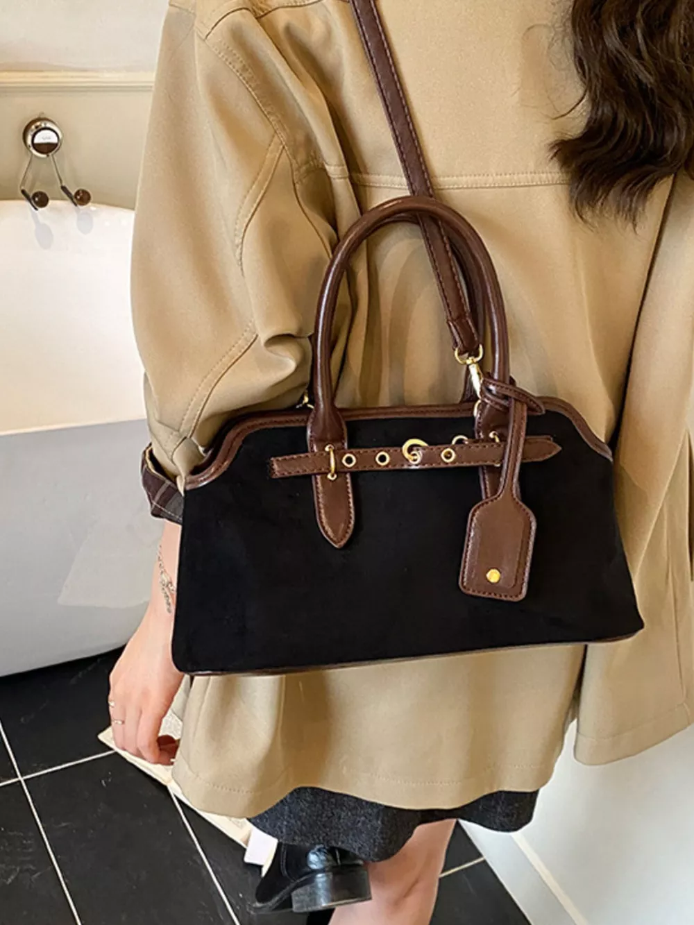 Vintage Buckle Detail Handbag, image 2