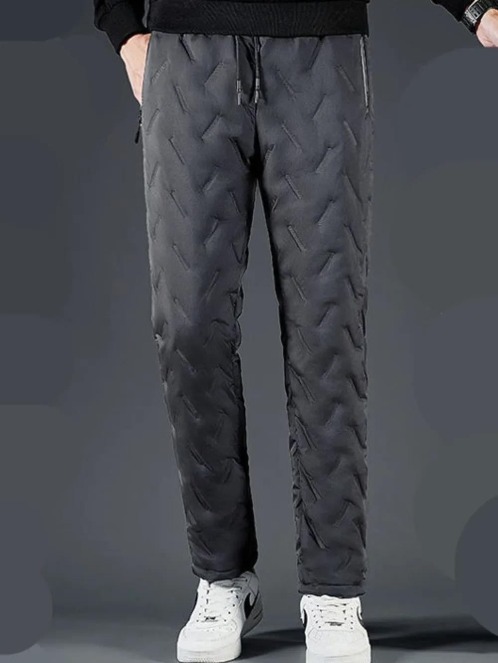 Men's Plus Size Quilted Thermal Joggers, image 3