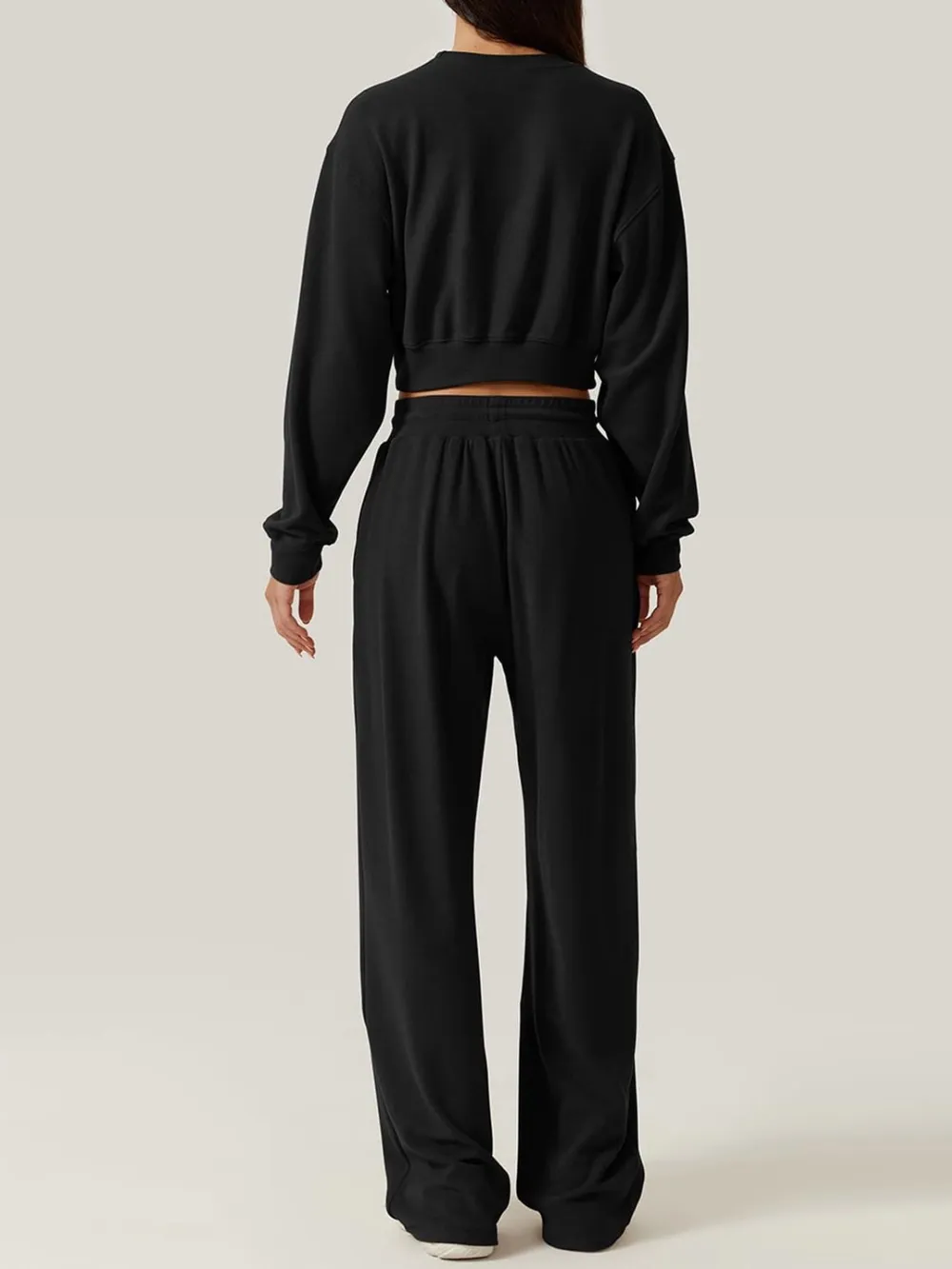 Crisscross Round Neck Top and Drawstring Pants Set, image 12