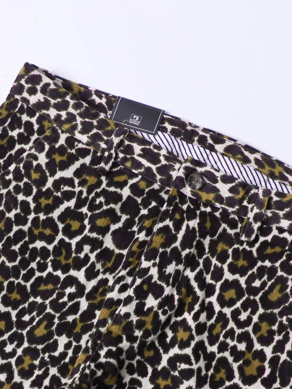 Men's Leopard Print Slim-Fit Pants, image 5
