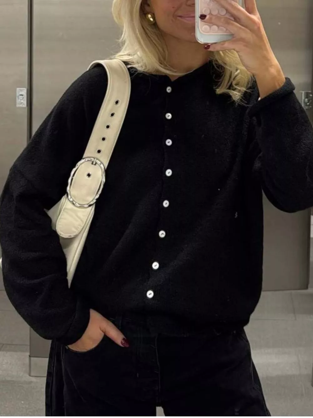 Button-Down Dropped Shoulder Cardigan, image 18