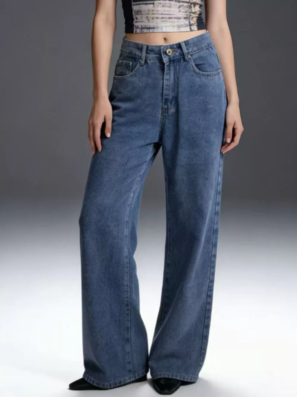 Bow Back Wide Leg Jeans, image 2
