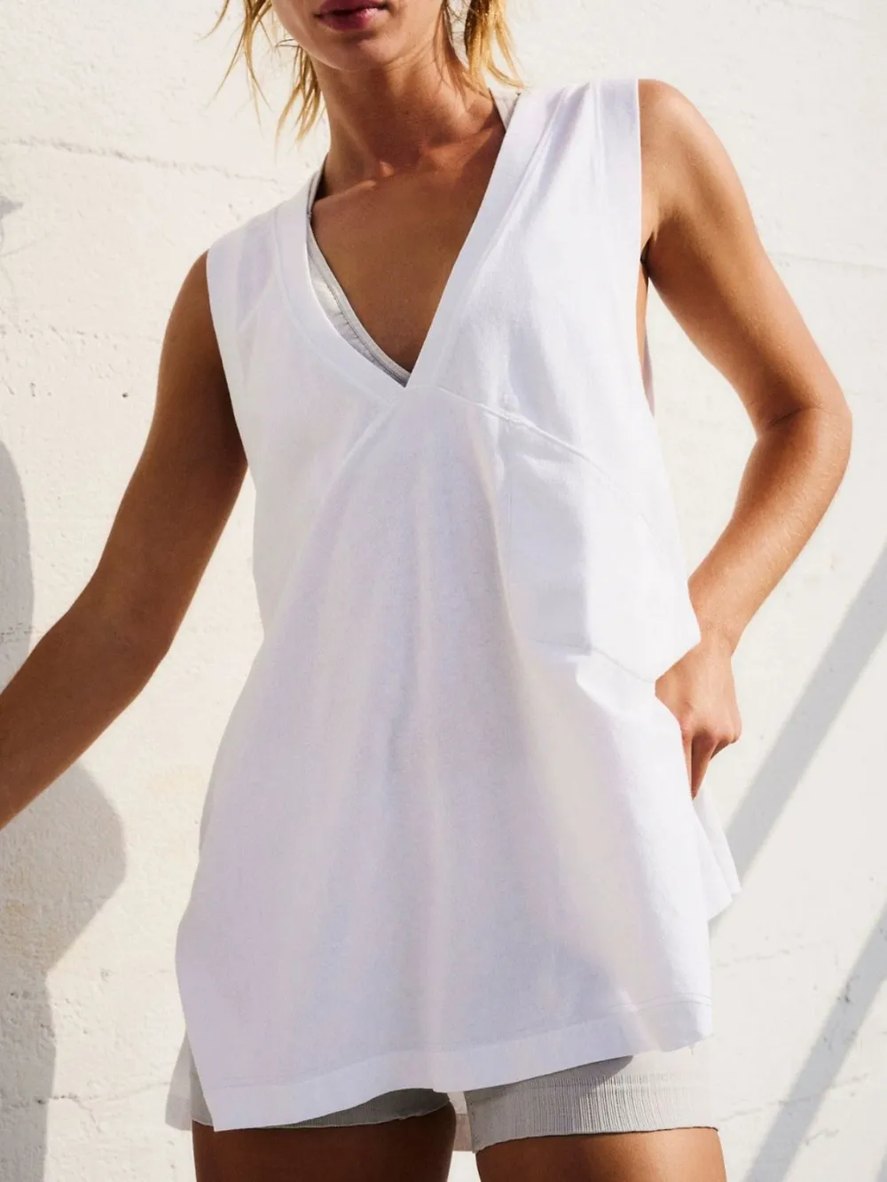 Side Slit V-Neck Tank, image 4