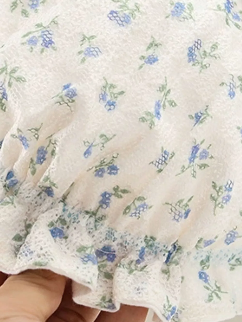 Children's Floral Print Bunny Ear Hat, image 7