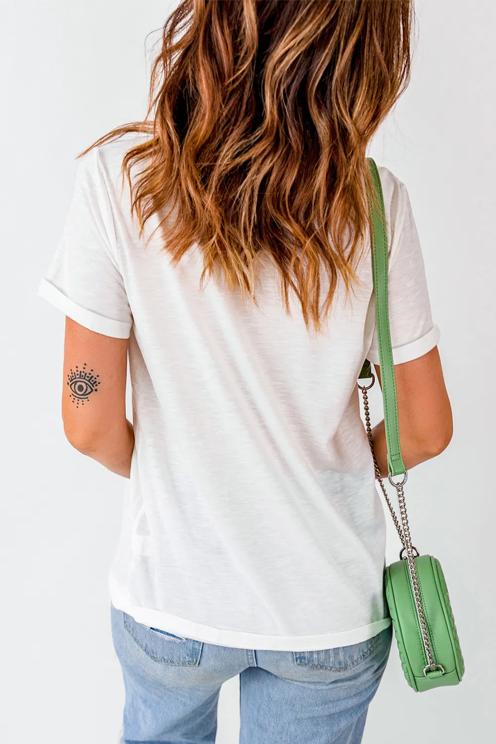 Sequin Butterfly Round Neck Short Sleeve T-Shirt, image 3