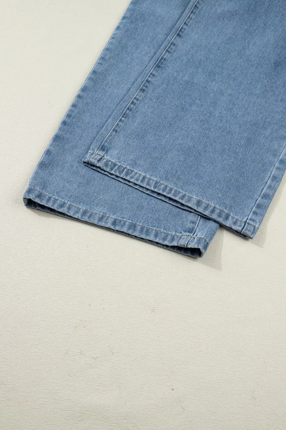 Pleated Wide Leg Retro Pocketed Denim Jumpsuit, image 14