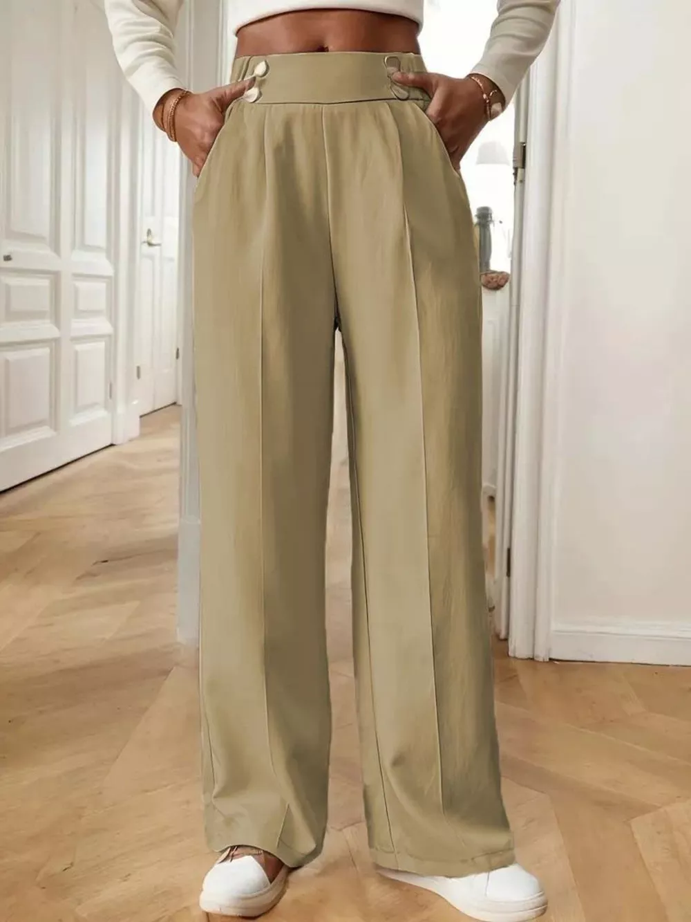 Full Size High-Waisted Wide-Leg Pants Plus Size, image 14
