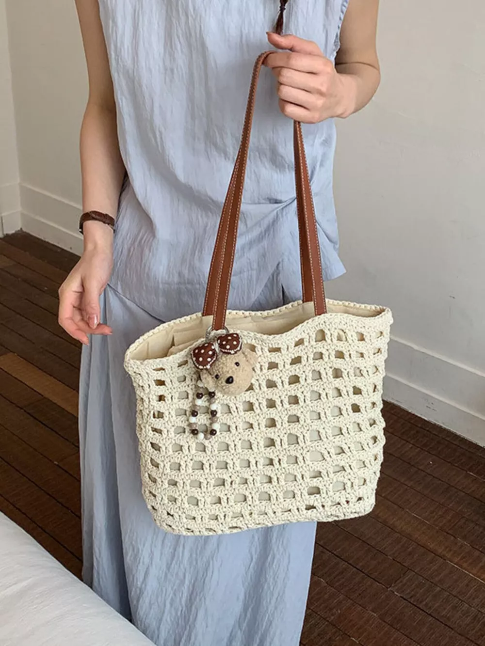 Woven Straw Handbag, image 5