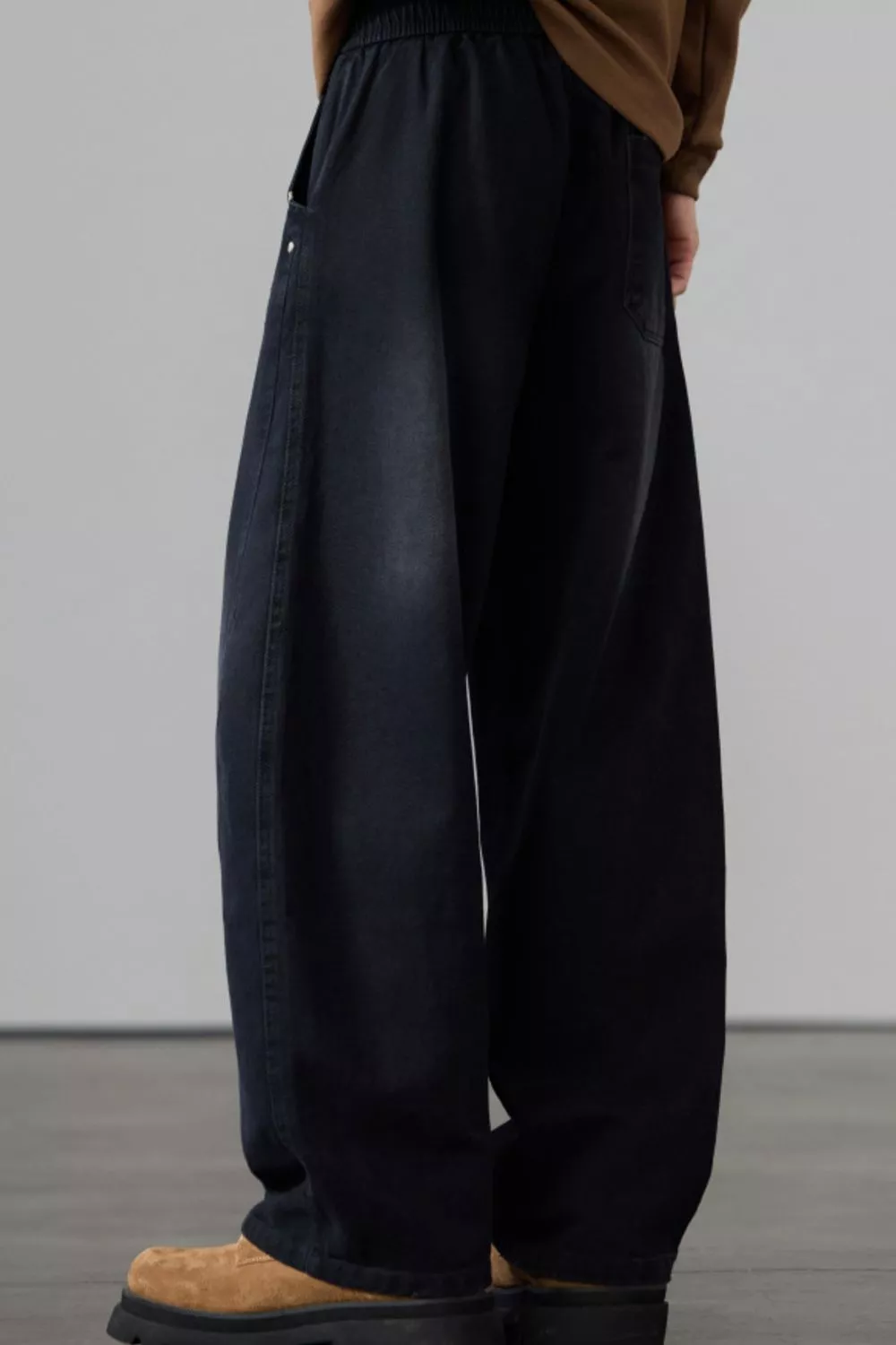 Men's Full Size Wide Leg Drawstring Jeans Plus Size, image 4