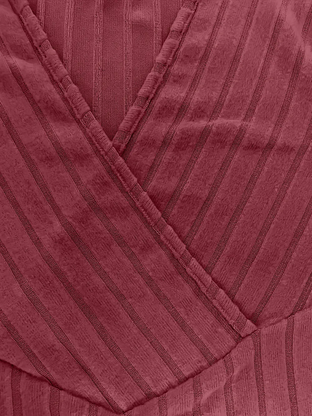 Ribbed Surplice Long Sleeve T-Shirt, image 8