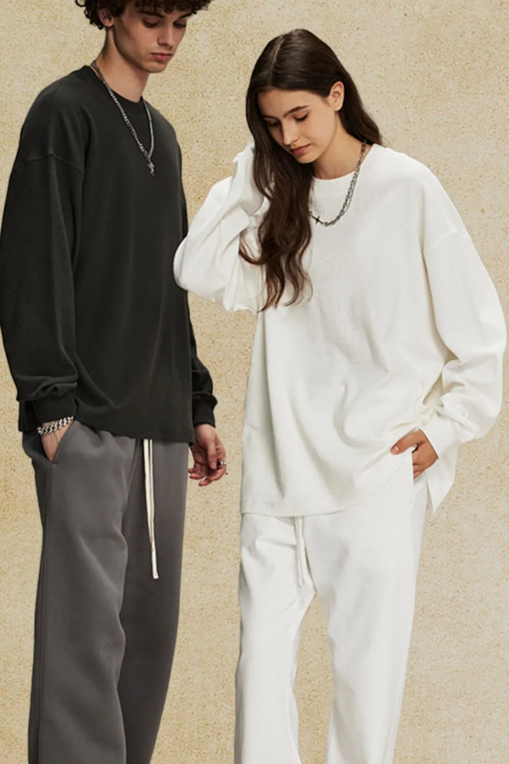 Men's Round Neck Long Sleeve T-Shirt, image 5