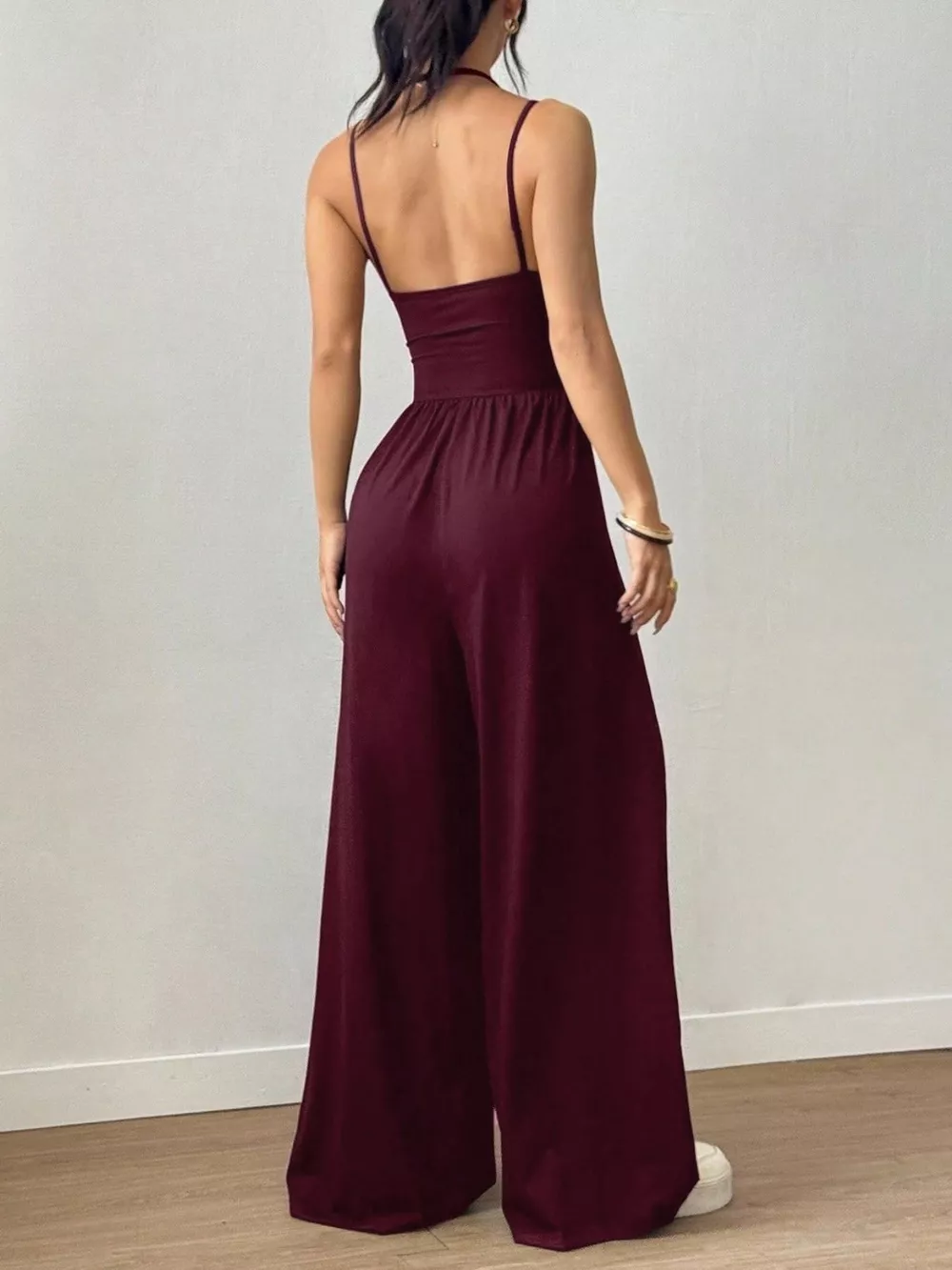 Spaghetti Strap Wide Leg Jumpsuit, image 7