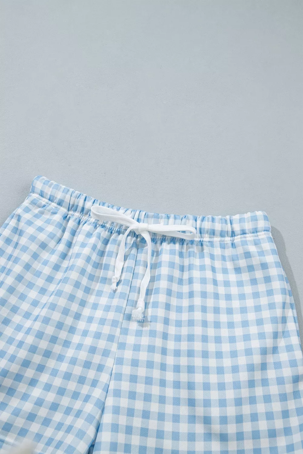 Gingham Long Sleeve Sweatshirt and Shorts Set, image 11