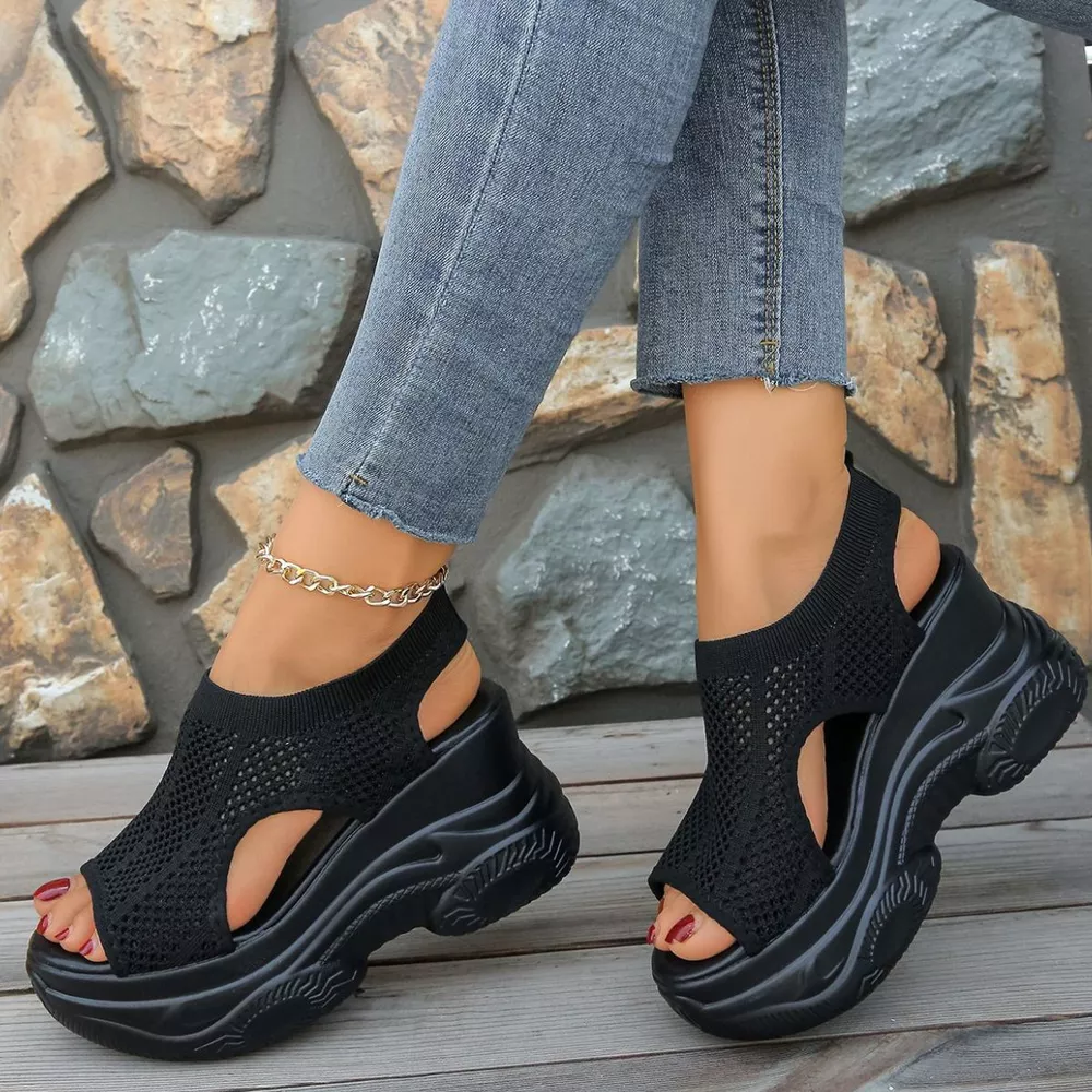Open Toe Wedge Sandals, image 2