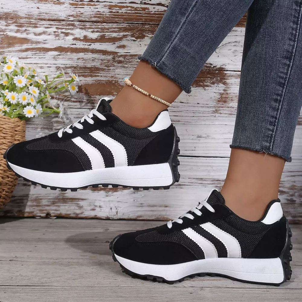 Lace Up Round Toe Sneakers, image 7