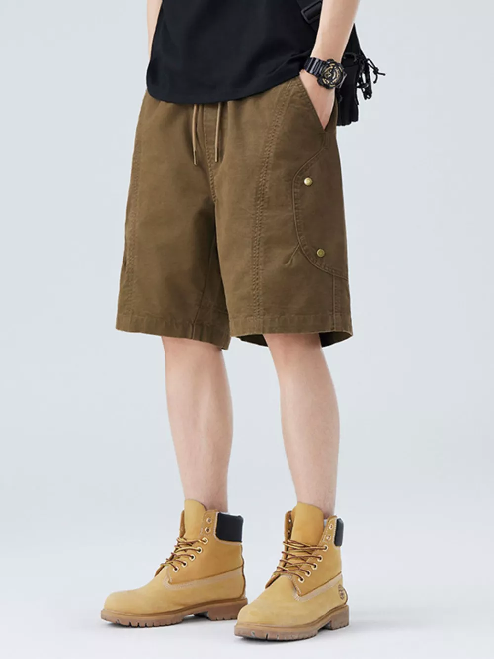 Men's Plus Size Casual Cargo Shorts, image 7