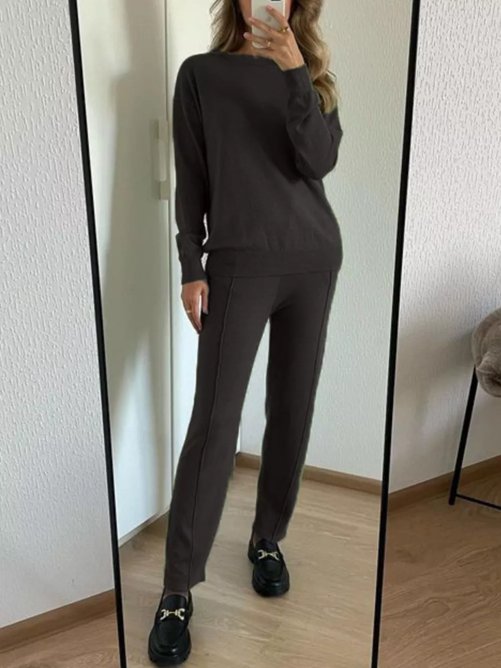 Long Sleeve Top and Pants Sweater Set, image 11