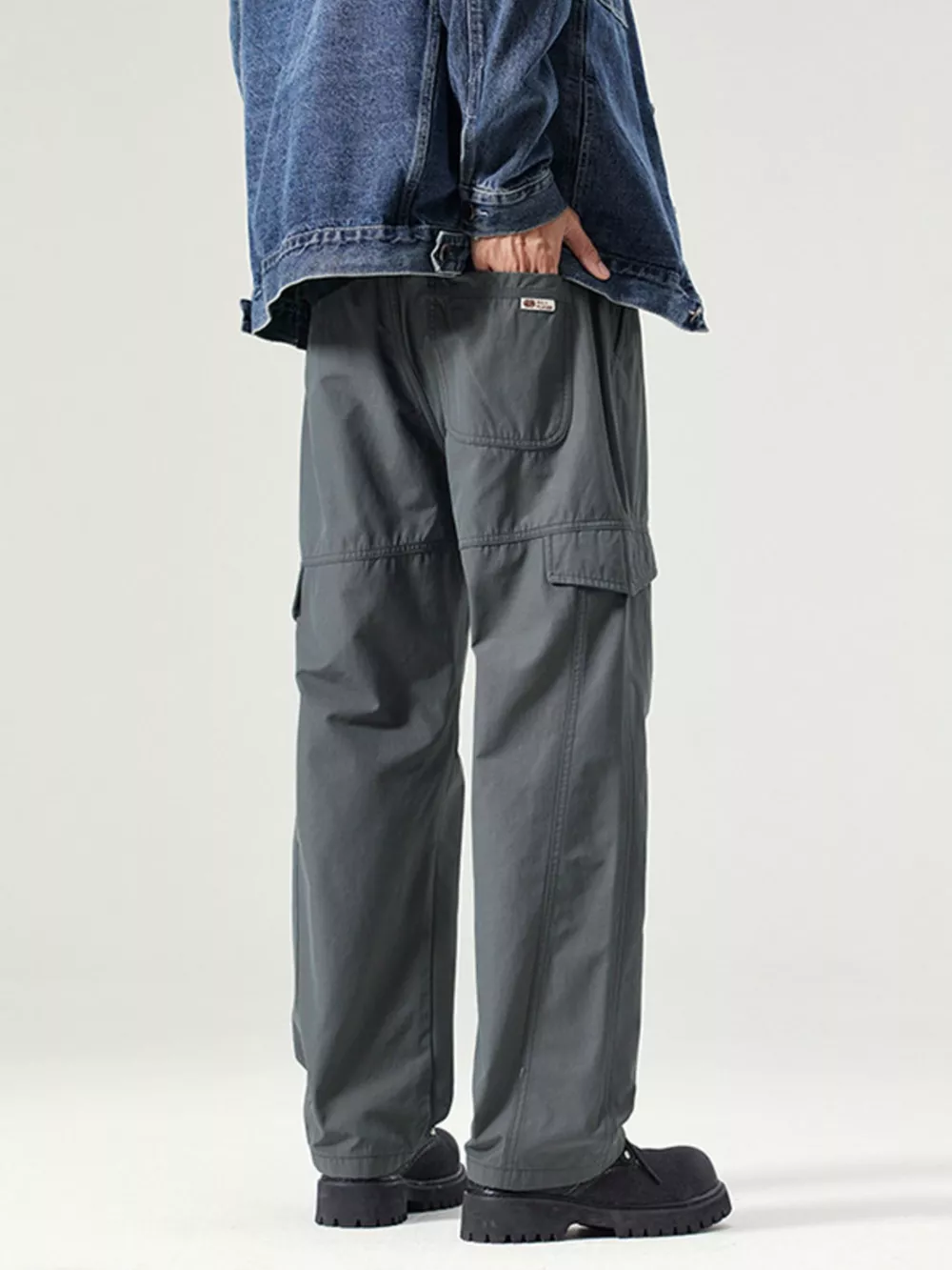 Men's Full Size Wide Leg Cargo Pants Plus Size, image 7