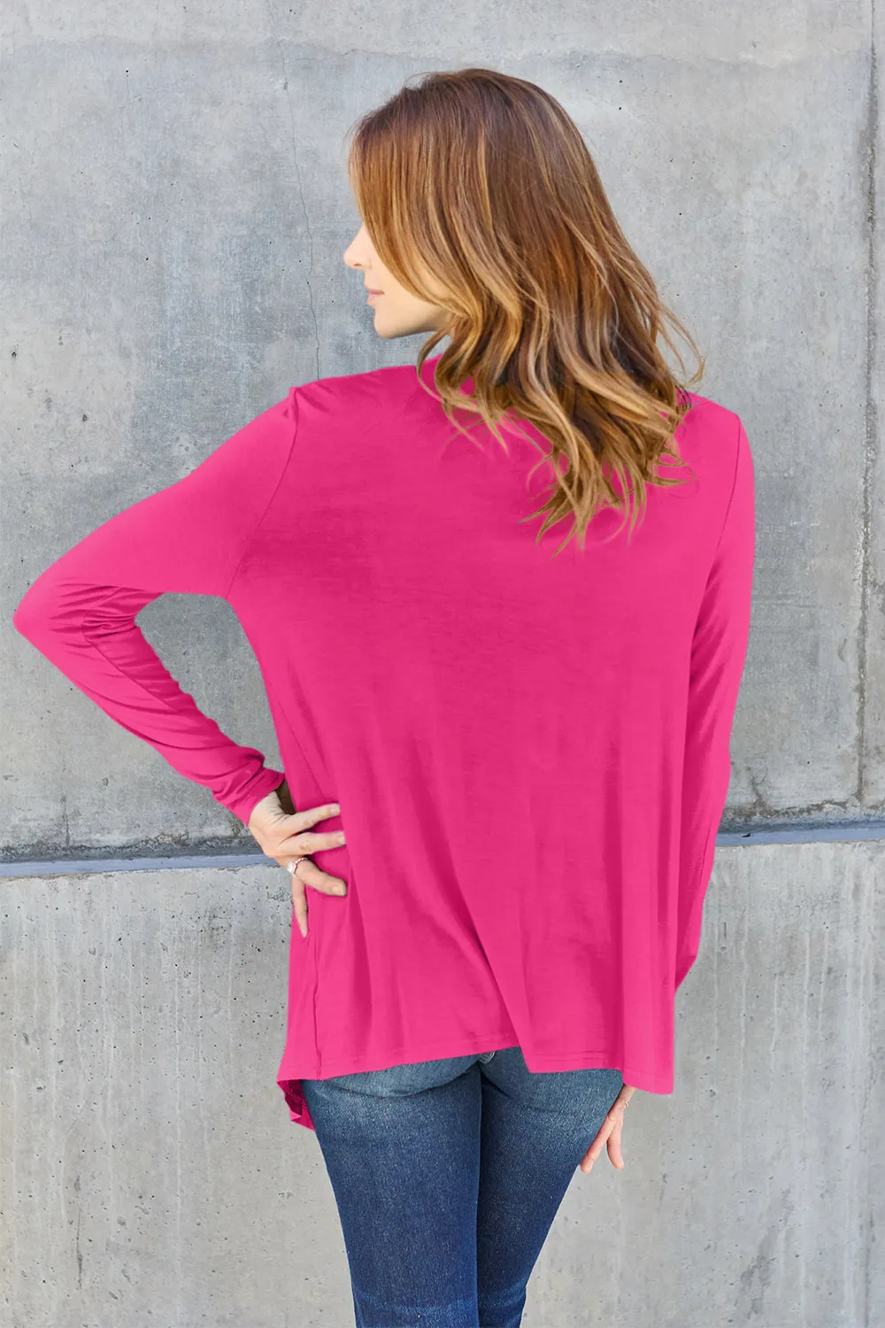 Full Size Open Front Long Sleeve Cardigan, image 18