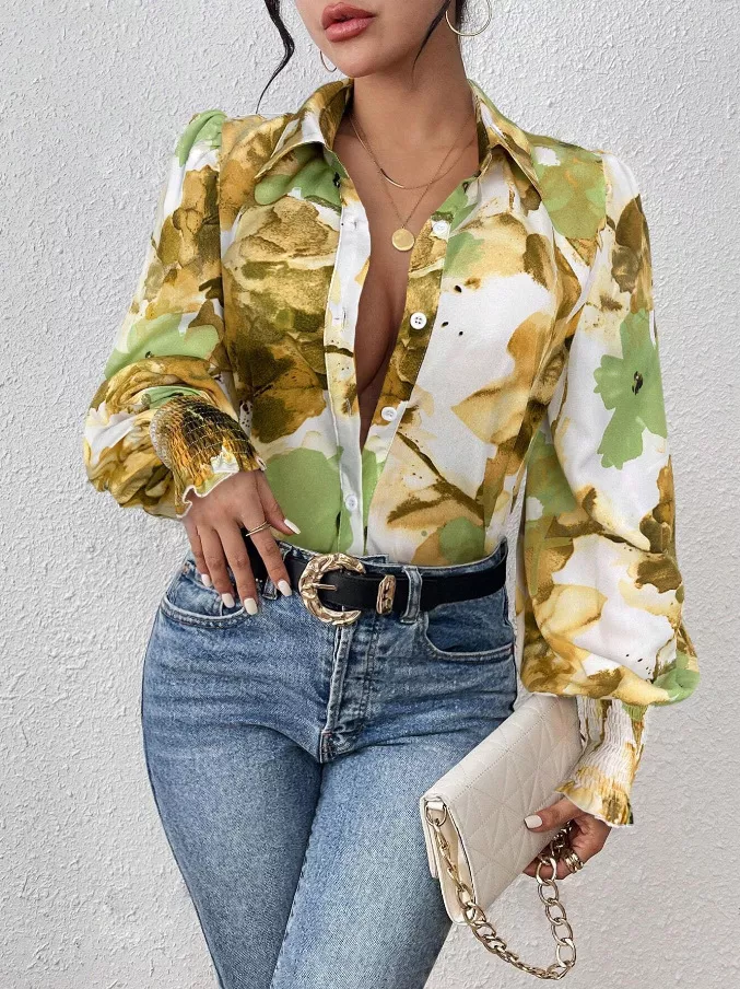 Floral Print Long Sleeve Shirt, image 21