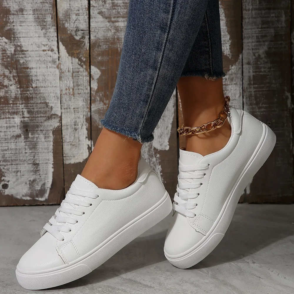 Round Toe Platform Sneakers, image 5