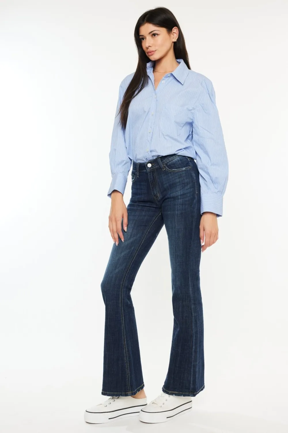 Full Size Mid Rise Flare Jeans, image 11