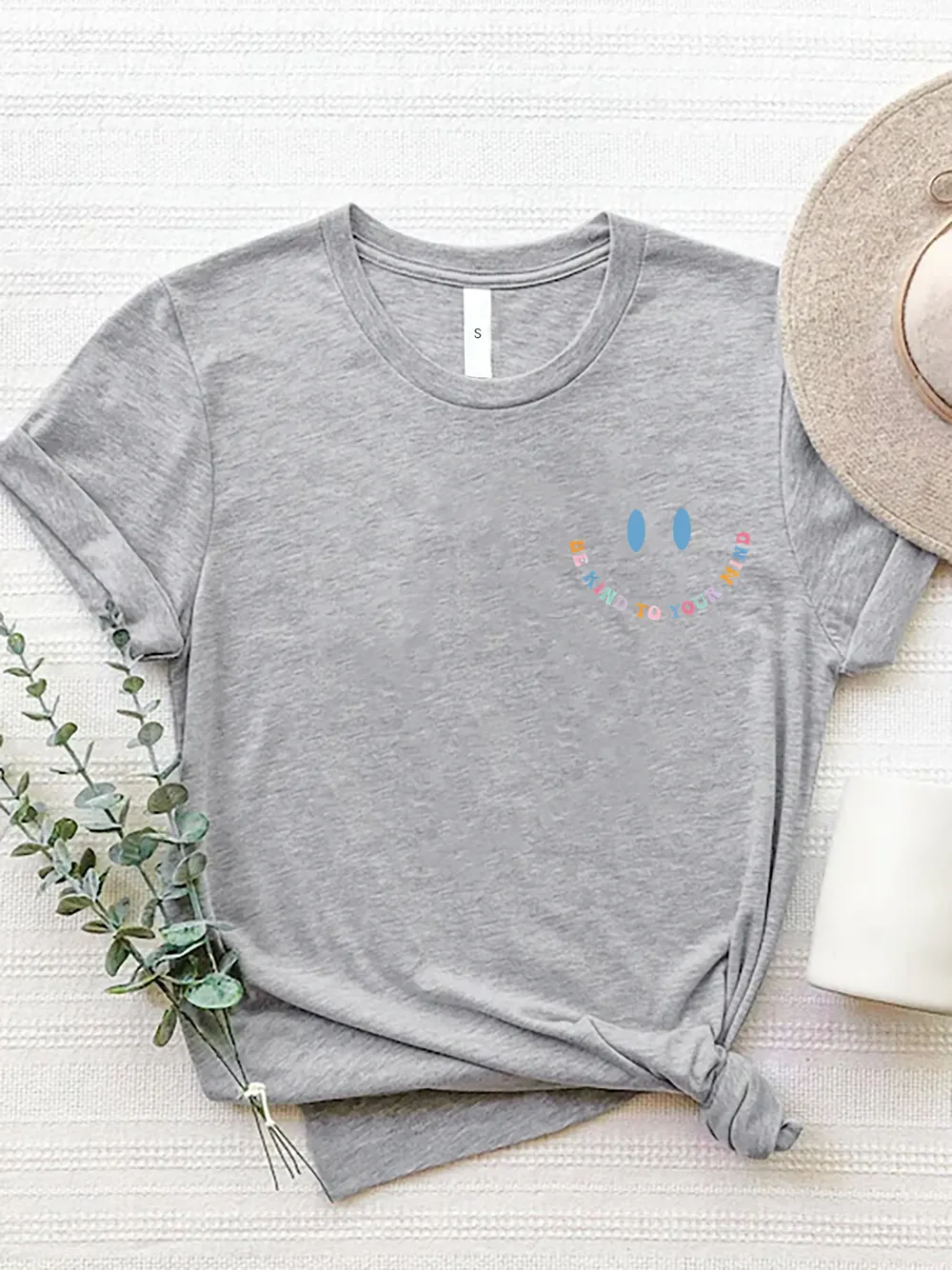 Letter Graphic Round Neck Short Sleeve T-Shirt, image 22